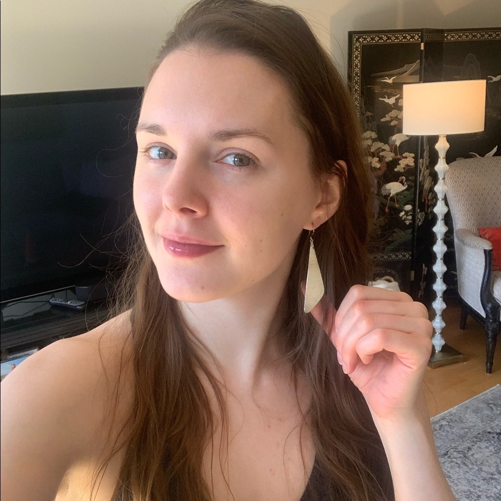 Hammered Silver Statement Earrings - image 6